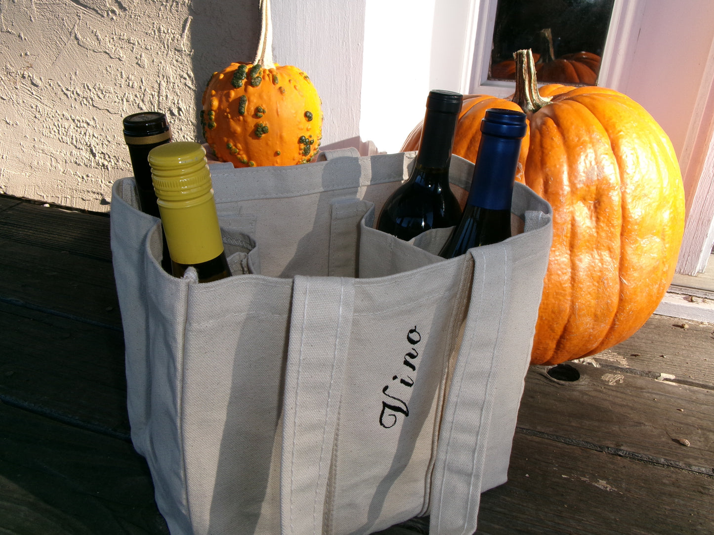 Custom 4 Bottle Wine Tote