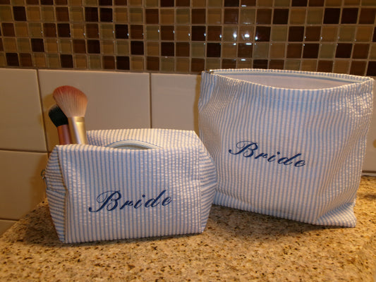 Striped Makeup Bag Set