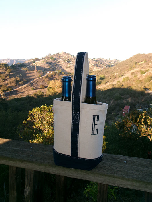 Custom 2 Bottle Wine Tote