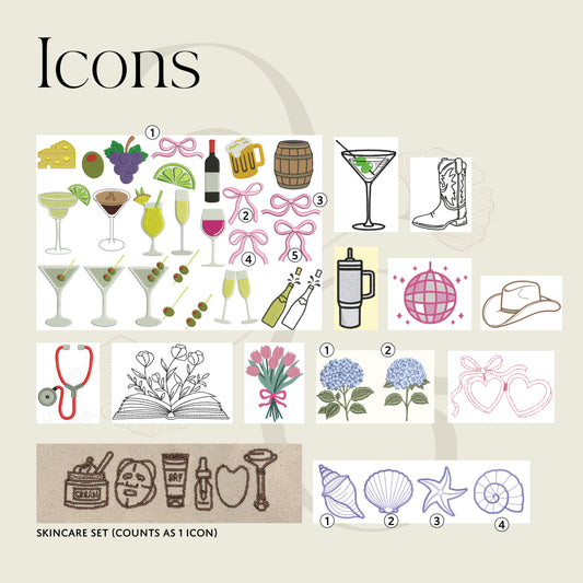 Embroidered Icon - Add On